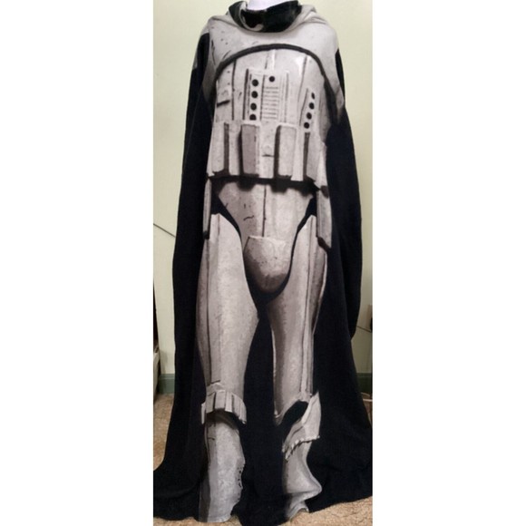 2019 NorthWest Co Star Wars Stormtrooper Comfy Throw Fleece Blanket with Sleeve - Picture 1 of 9